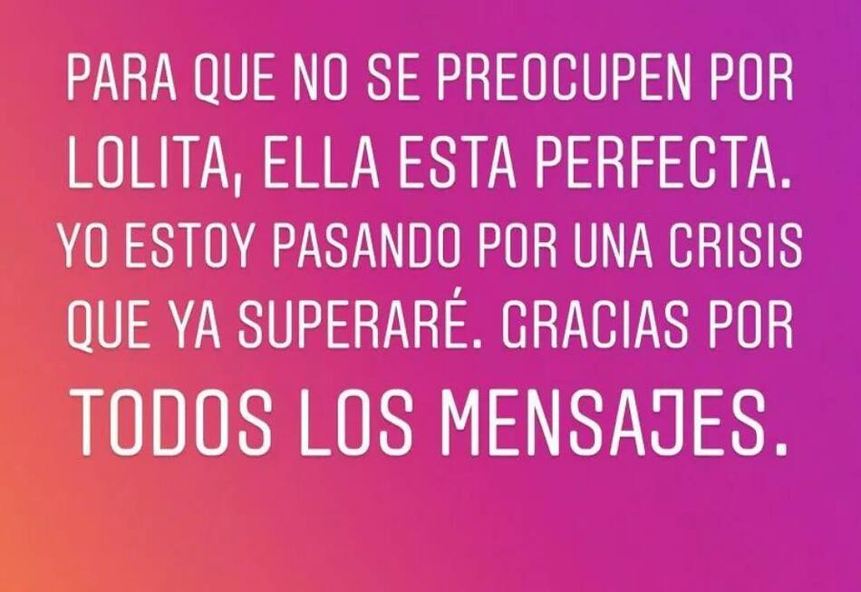 Mensaje de Adabel Guerrero en Instagram