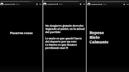 Anuncio de Ángel De Brito sobre su lesión.