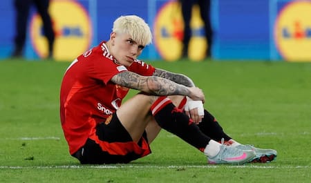 Alejandro Garnacho en la final de la Europa League. Foto: NA