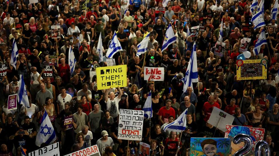 Protestas en Israel contra Netanyahu. Foto: Reuters