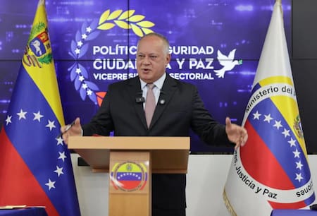 Diosdado Cabello, ministro de Interior de Venezuela. Foto: EFE.