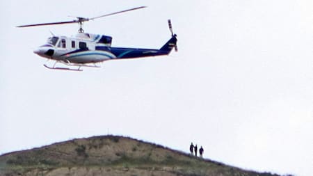 Helicóptero Bell 212, donde viajaba Ebrahim Raisí. Foto: Reuters.