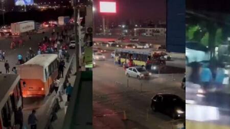 Pelea entre barras de fútbol, NA