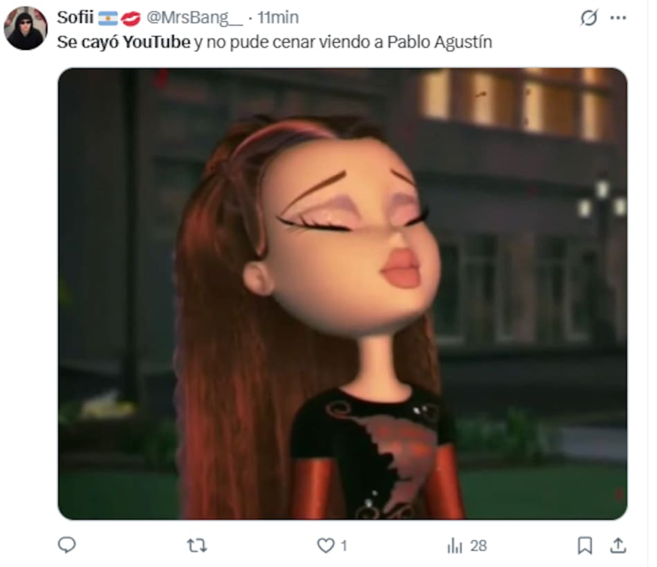 se cayó youtube