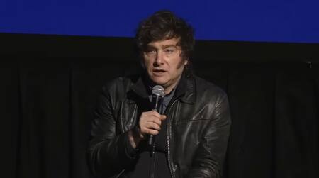 Javier Milei en la presentación del libro de Salvador Di Stefano.