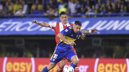 Miguel Merentiel; Boca vs Unión. Foto: Télam.