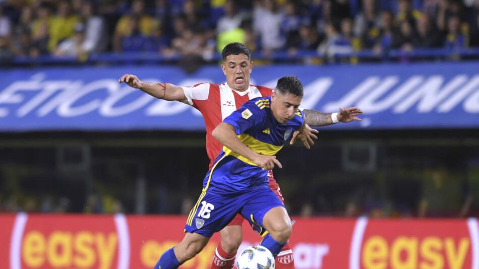 Miguel Merentiel; Boca vs Unión. Foto: Télam.