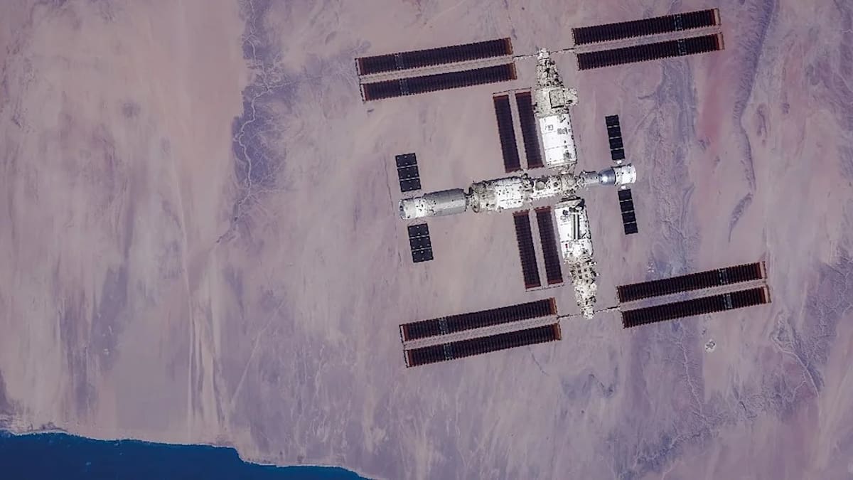 Estación Espacial china. Foto: X @SciencNews