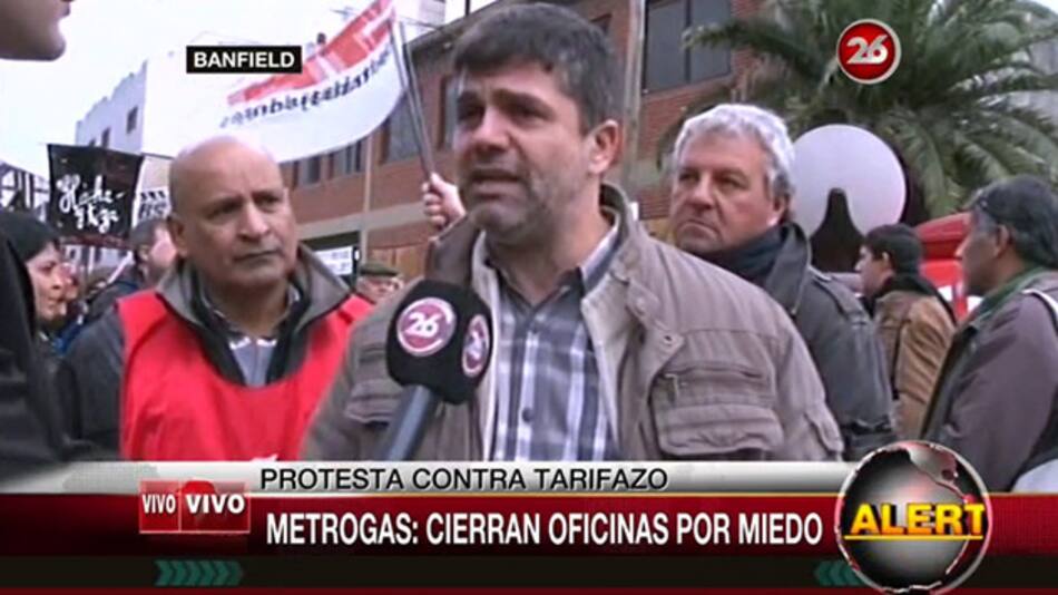 Protesta de usuarios de gas - Canal 26