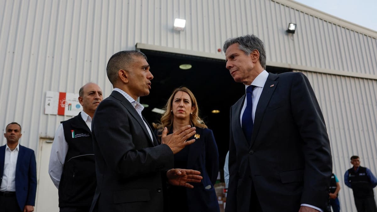 Visita de Antony Blinken a Jordania. Foto: Reuters.