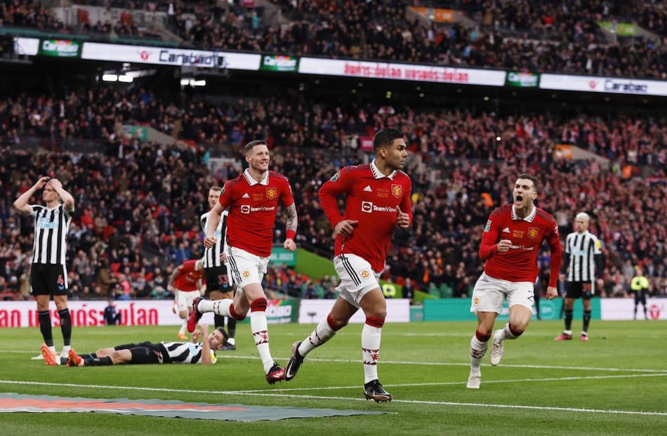 Casemiro; Manchester United-Newcastle United. Foto: Reuters.