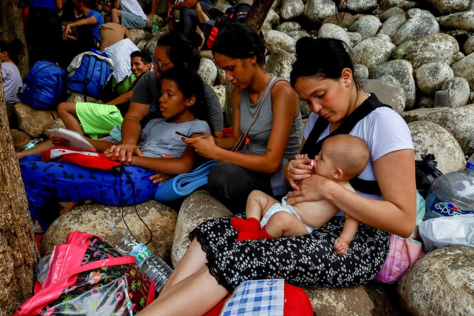 Migrantes en Ciudad Hidalgo, México. Foto: Reuters.
