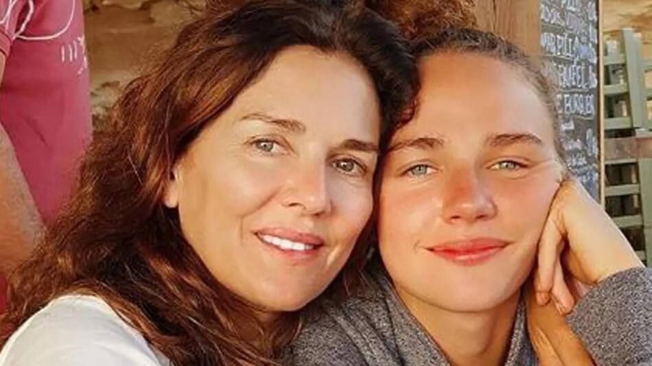 Andrea Frigerio y su hija