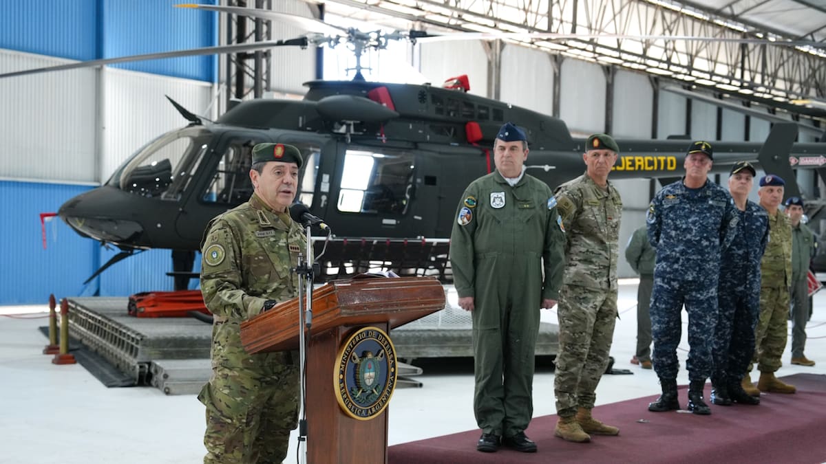 Helicóptero Bell 407GXi presentado por el Ejército Argentino.