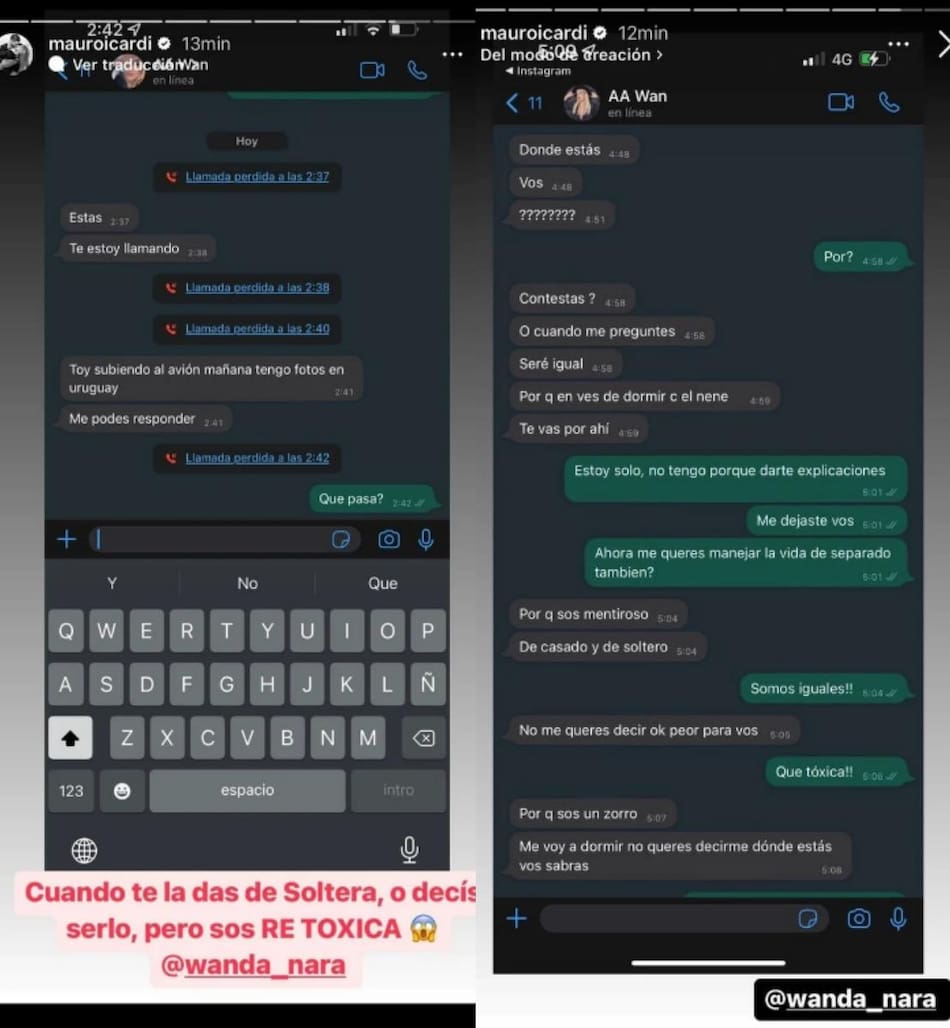 Las historias de Mauro Icardi. Foto: Instagram/mauroicardi