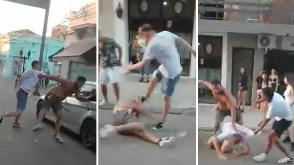 Violenta pelea en San Pedro. Foto: captura de pantalla.