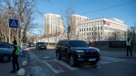 Embajada de Estados Unidos en Kiev, Ucrania. Foto: Reuters.