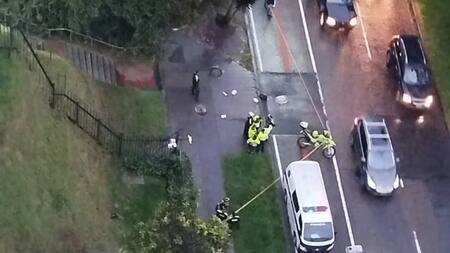 Operativo tras el intento de robo a Cardona. Foto: redes sociales.