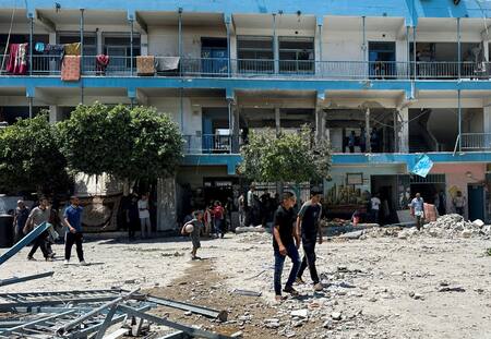 Irsrael atacó una escuela de la UNRWA. Foto: Reuters