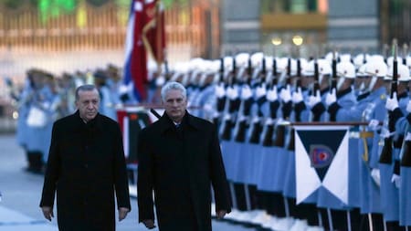 Presidente cubano y presidente turco en Turquía_Reuters