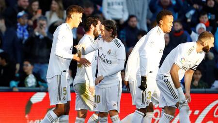 Festejo de Real Madrid ante Getafe por La Liga, REUTERS