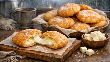 Días grises y antojo resuelto: cómo preparar la receta de las tortas fritas con corazón explosivo de queso
