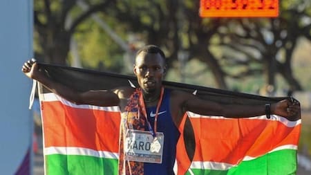 Keniata Bedan Karoki, ganador de la media maratón de Buenos Aires 2019