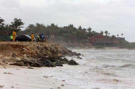 Paso del Huracán Beryl en México. Foto: EFE