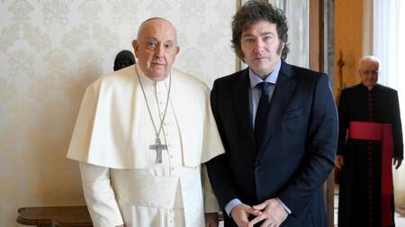 El papa Francisco y Javier Milei. EFE
