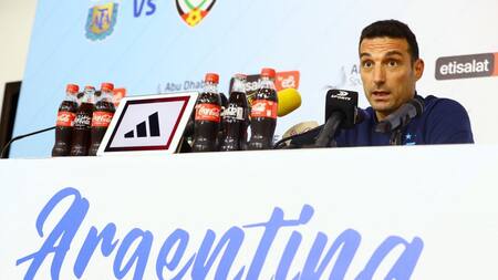 Conferencia de prensa de Lionel Scaloni. Foto: NA
