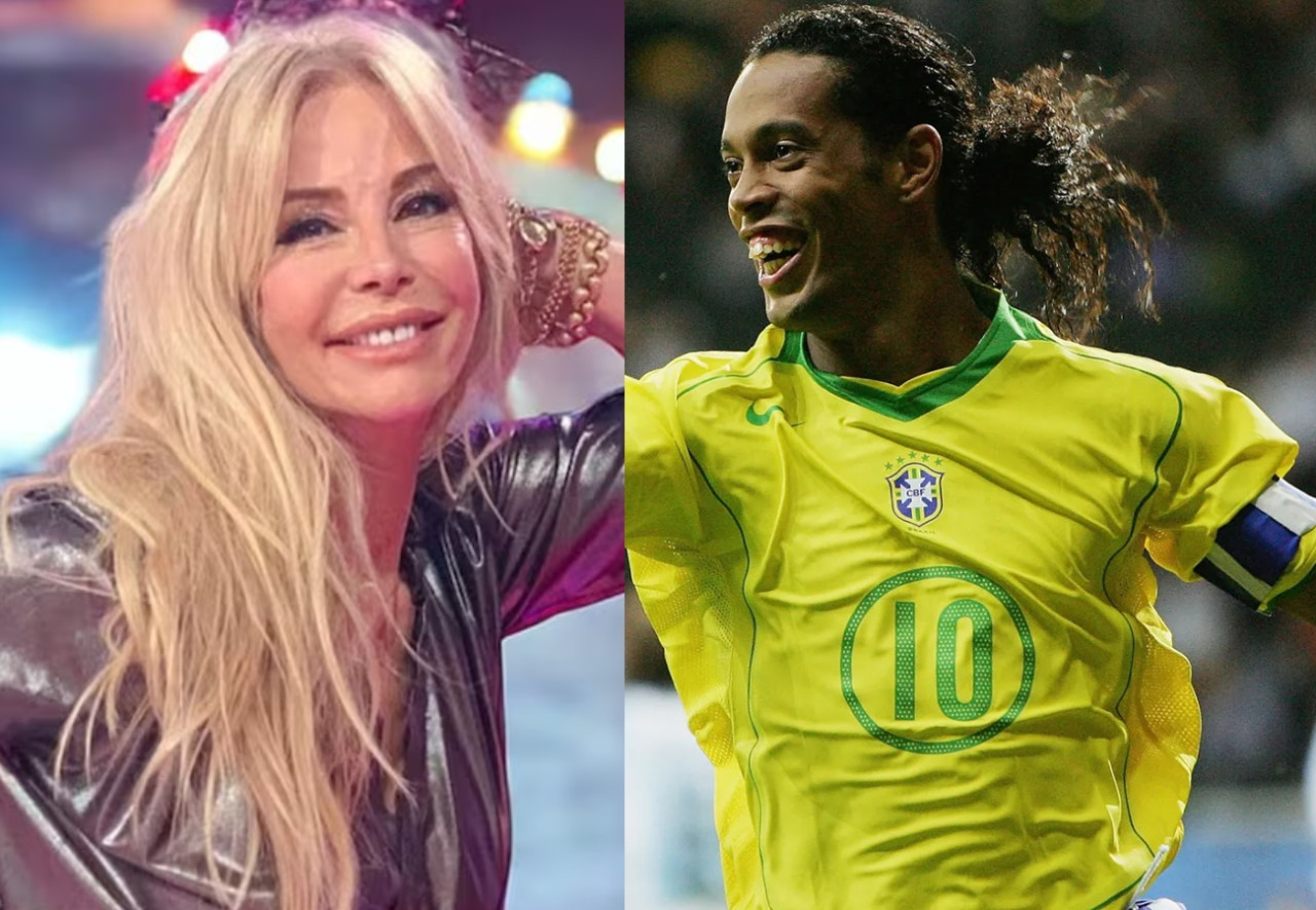 Graciela Alfano y Ronaldinho. Fuente: Captura