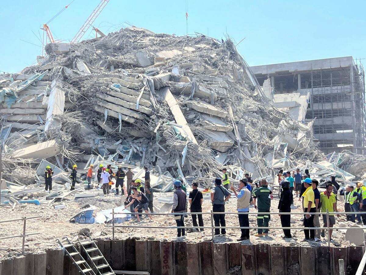 Desesperación tras terremoto en Birmania y Tailandia. Foto: REUTERS/Ann Wang.