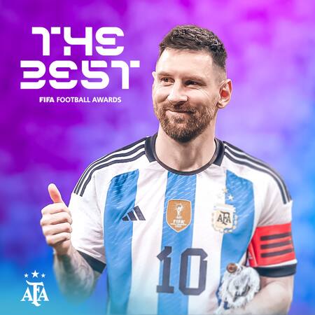 Lionel Messi se quedó con el premio The Best 2023. Foto: X @Argentina.