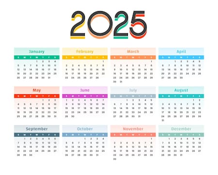 Calendario 2025. Foto: Freepik.