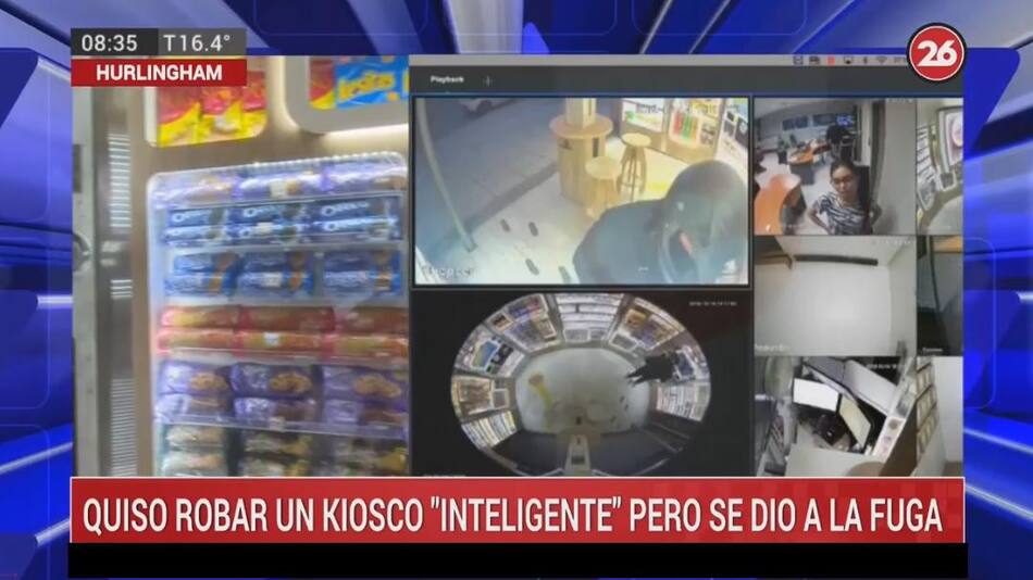 Robo a kiosco inteligente, Canal 26