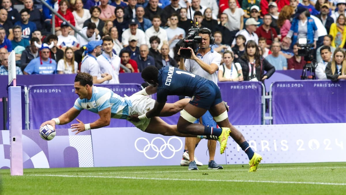 Los Pumas 7s vs. Gran Bretaña. Foto: X @lospumas7arg.