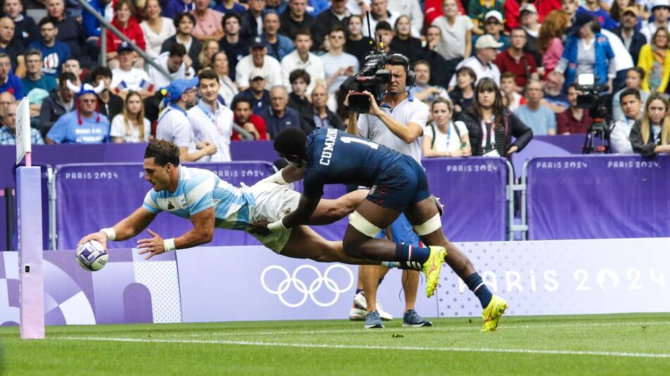 Los Pumas 7s vs. Gran Bretaña. Foto: X @lospumas7arg.