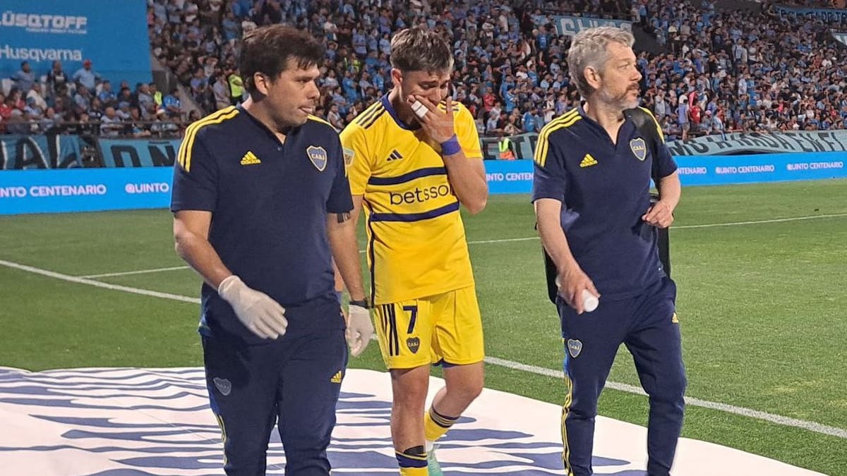 La lesión de Exequiel Zeballos. Foto: Twitter