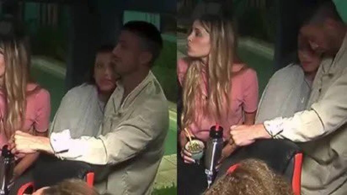 El momento de Jenifer y Giuliano que se viralizó en redes. Foto: captura Telefe.