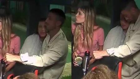 El momento de Jenifer y Giuliano que se viralizó en redes. Foto: captura Telefe.