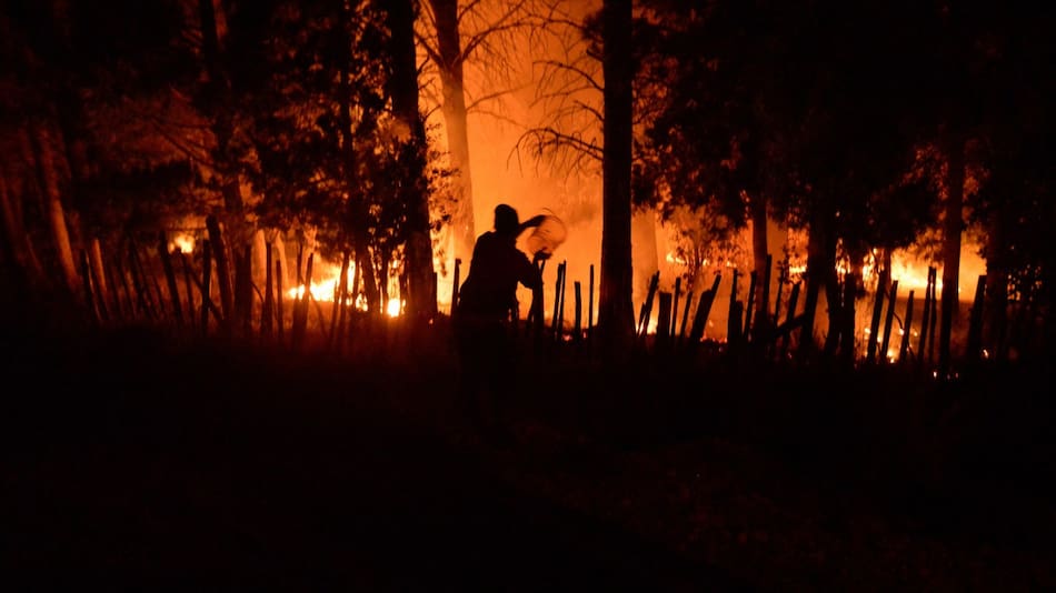 Incendios en El Bolsón. Foto: Reuters/Marcelo Martinez