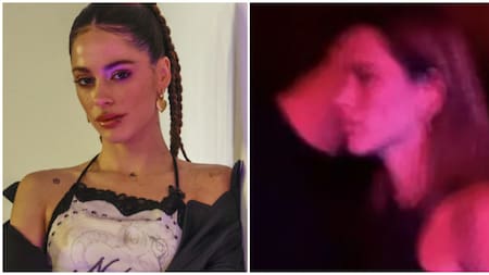 Tini Stoessel con un actor de "Élite". Foto: EFE - captura Paparazzi.