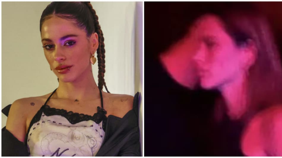 Tini Stoessel con un actor de "Élite". Foto: EFE - captura Paparazzi.