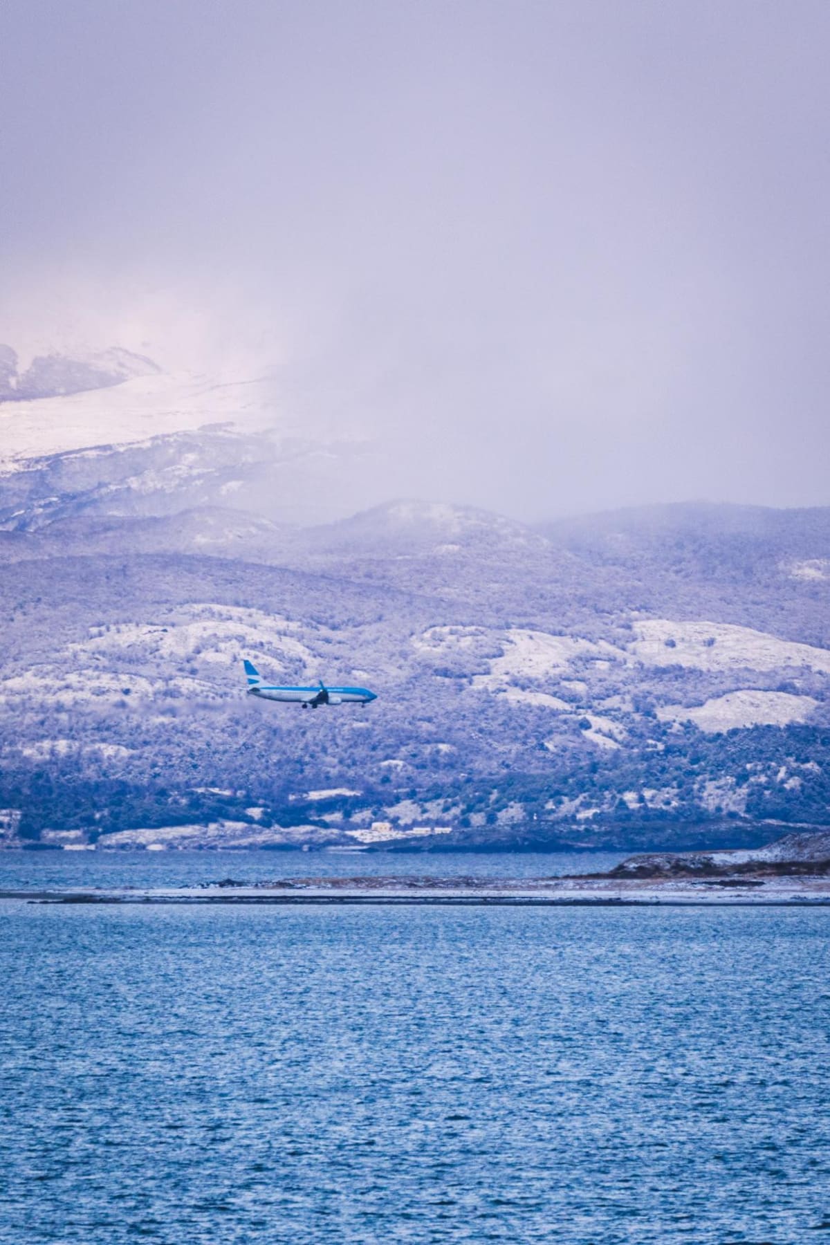 Primera nevada del 2022 en Ushuaia. Foto: @VisitaUshuaia