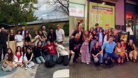 Gustavo Menéndez acompañó a la Escuela Artística Juanito Laguna a ver la obra "Toc Toc".