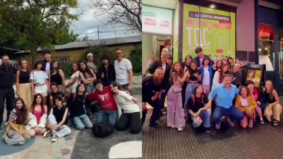 Gustavo Menéndez acompañó a la Escuela Artística Juanito Laguna a ver la obra "Toc Toc".