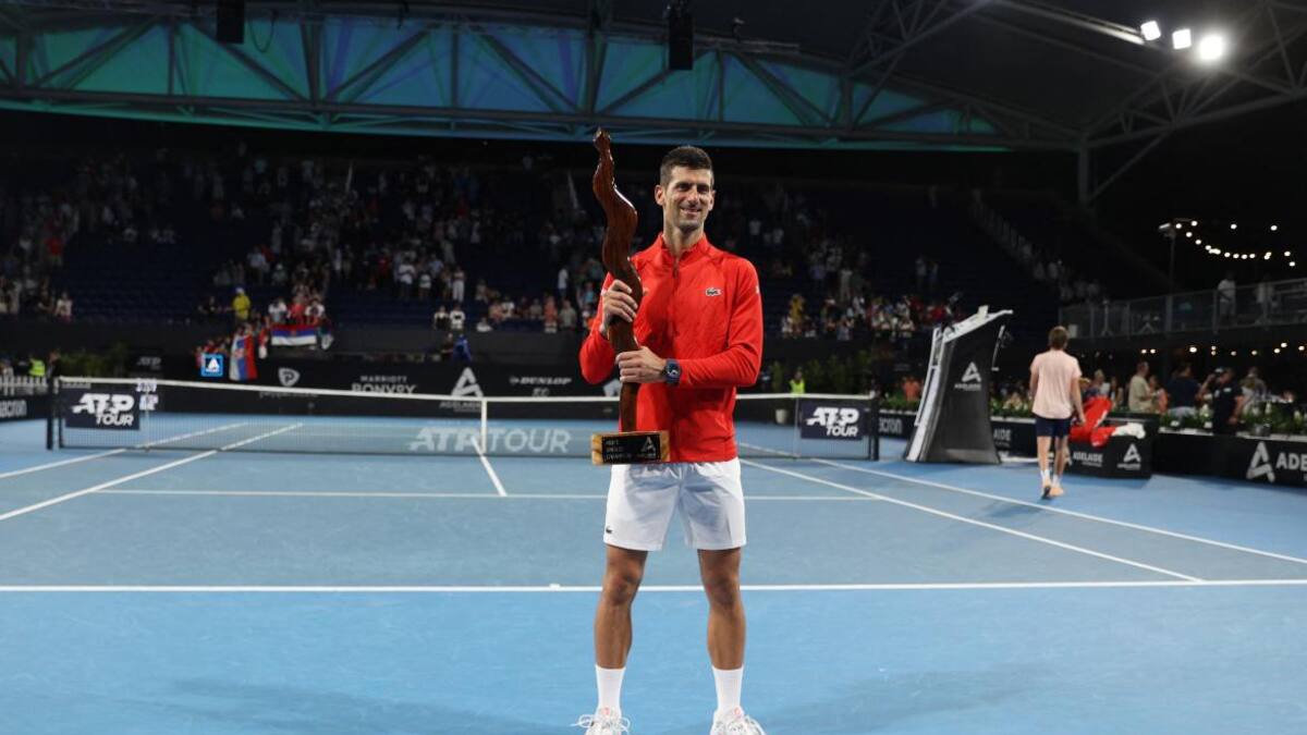 Novak Djokovic campeón del ATP 250 de Adelaida. Foto: Reuters.
