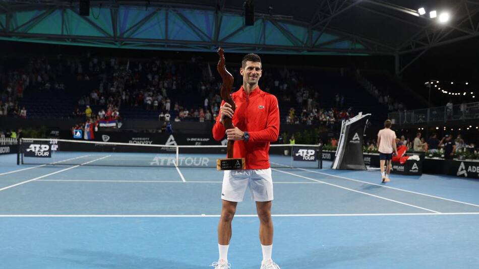 Novak Djokovic campeón del ATP 250 de Adelaida. Foto: Reuters.