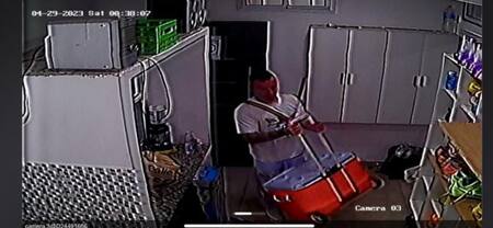 Las cámaras de seguridad captaron a Matías García alcoholizado. Foto: Atlético Tucumán.