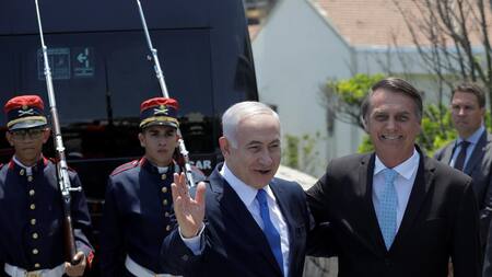 Benjamín Netanyahu y Jair Bolsonaro - Foto Reuters